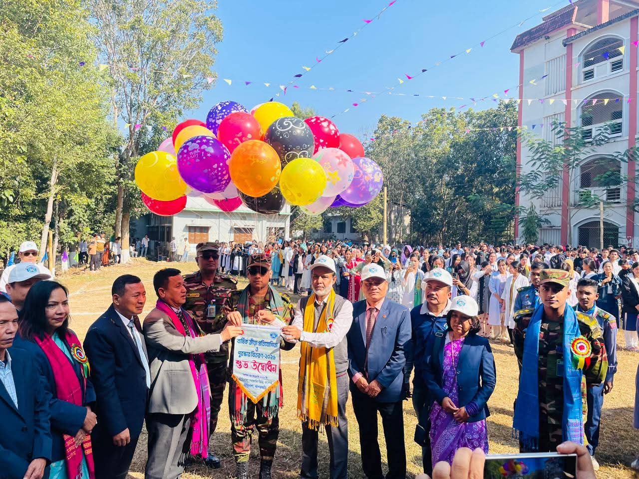 খেলাধুলায় শারীরিক ও মানসিক বিকাশ—দীঘিনালা সরকারি ডিগ্রি কলেজের ক্রীড়া অনুষ্ঠানে জোন কমান্ডার,,